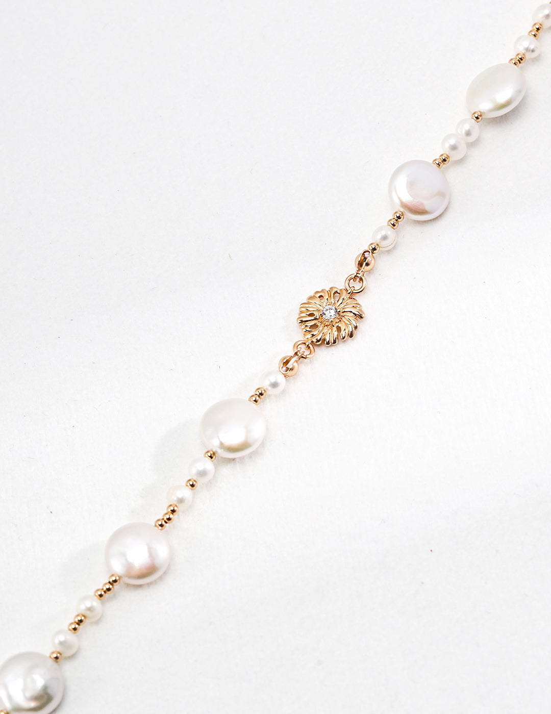 Exquisite Bloom 925 Sterling Silver Natural Pearl Necklace