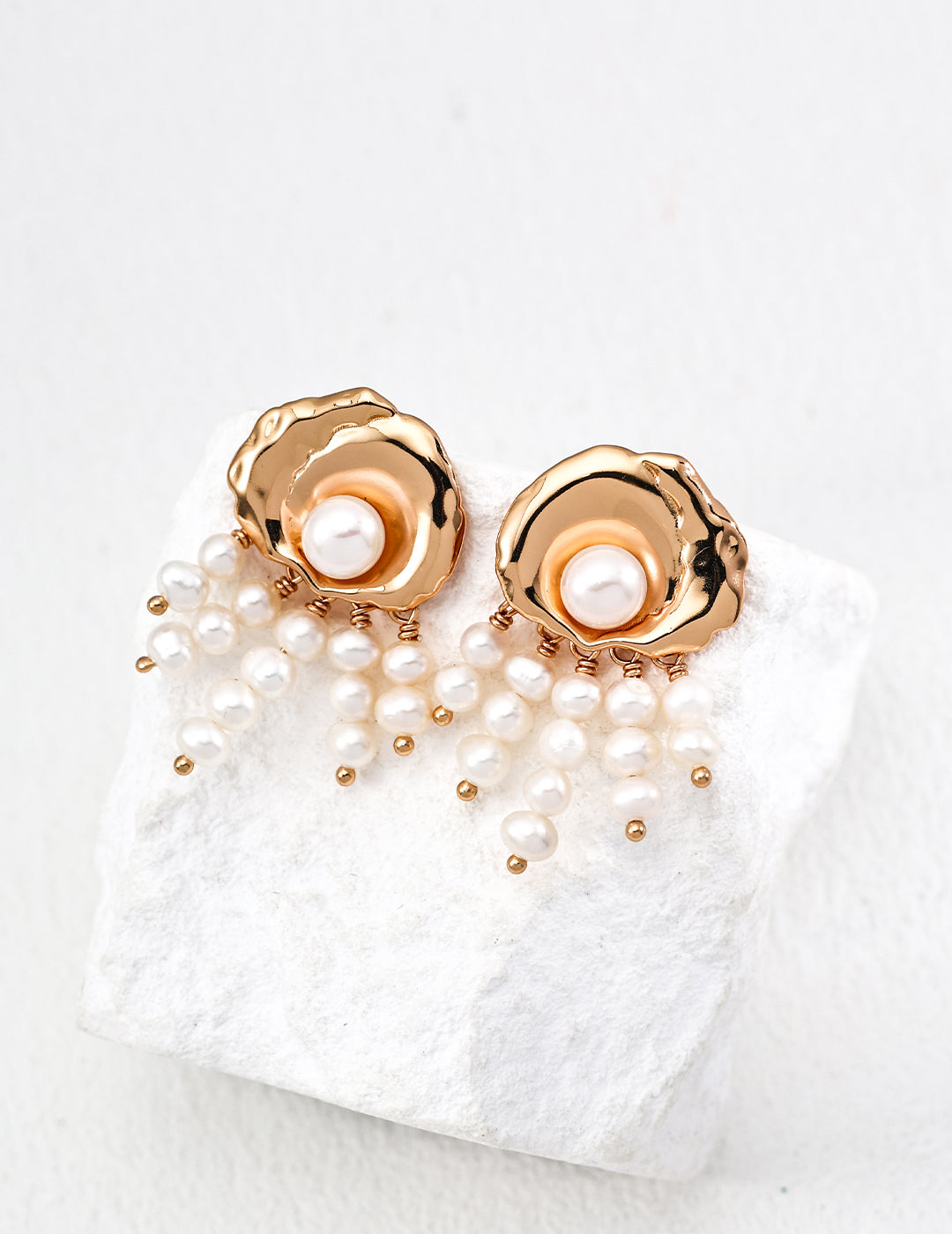 Garden Bloom 925 Sterling Silver Pearl Earrings & Bracelet Set