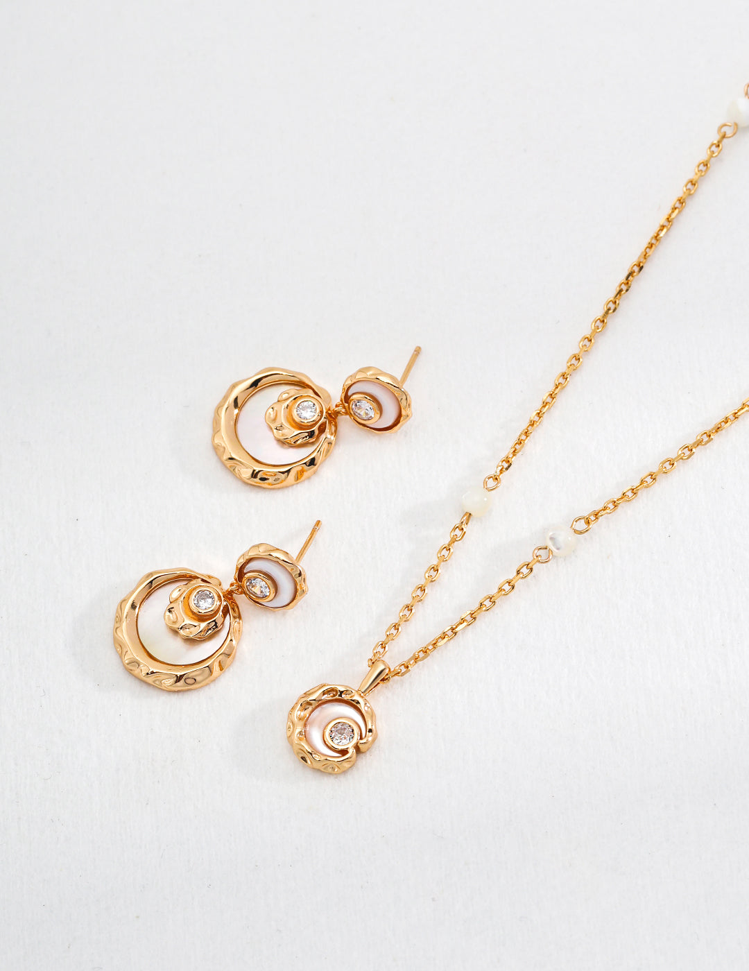 S925 Elegant Wave Pearl Jewelry Set