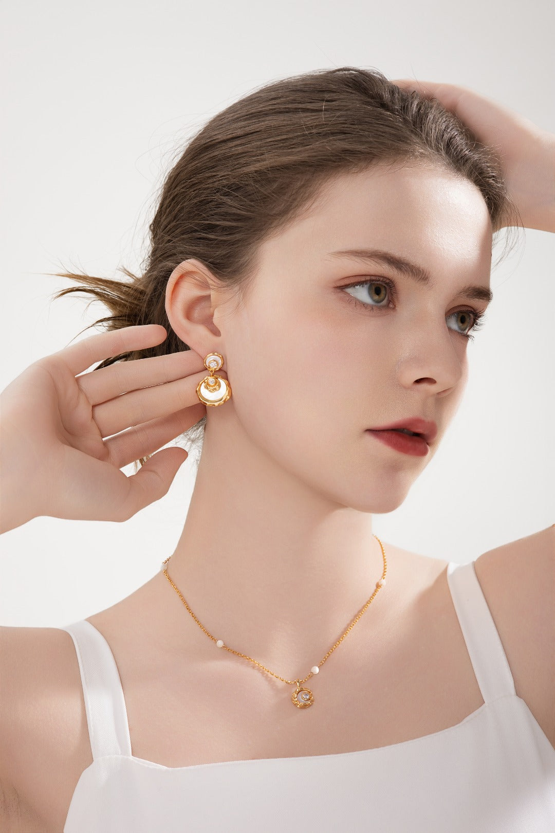S925 Elegant Wave Pearl Jewelry Set