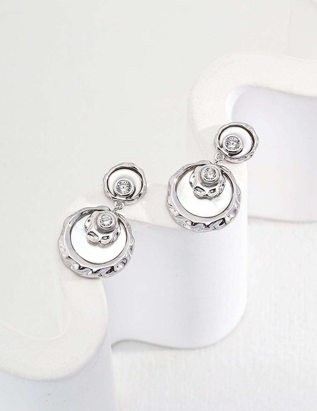 S925 Elegant Wave Pearl Jewelry Set