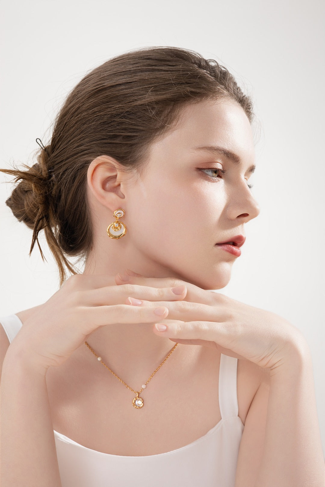 S925 Elegant Wave Pearl Jewelry Set