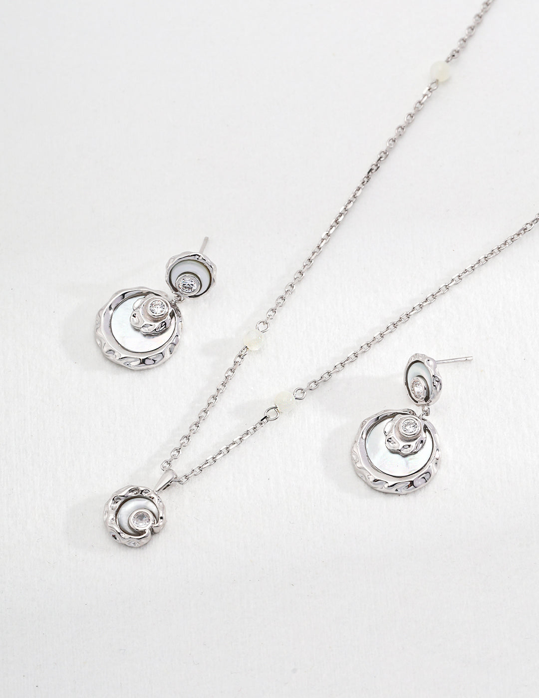 S925 Elegant Wave Pearl Jewelry Set