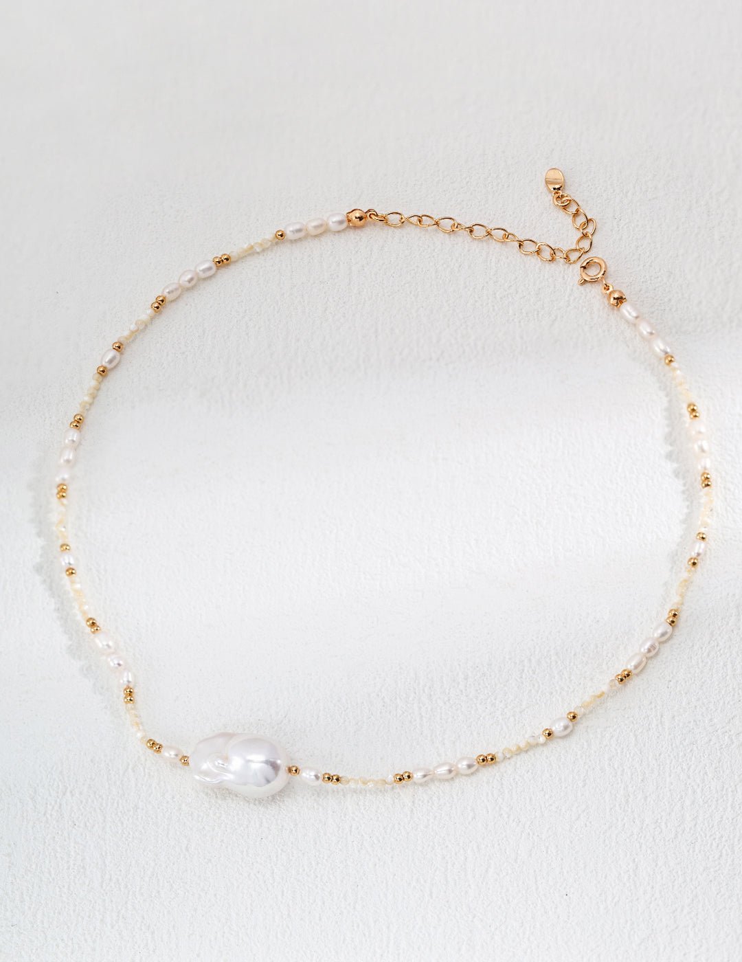 Baroque Pearl Drop Earrings & Pendant Necklace Set | S925 Sterling Silver Minimalist Shell Jewelry