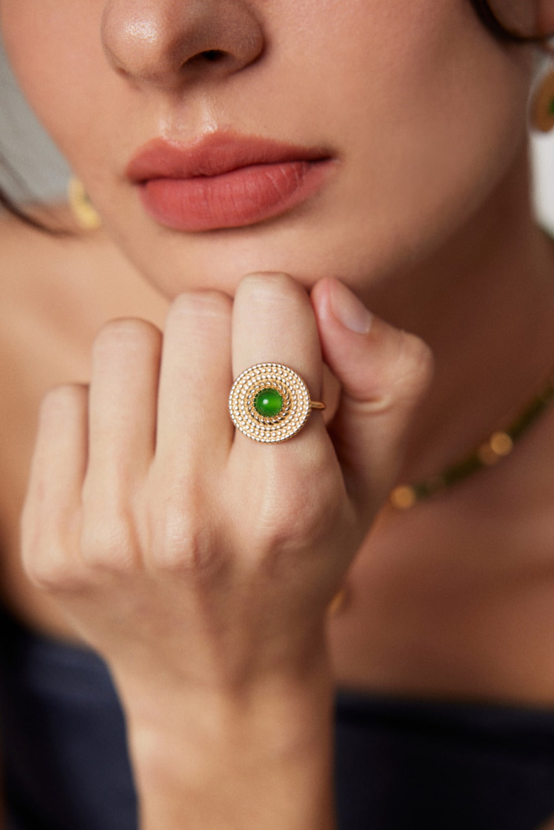 Rings → Dainty bands, gemstone rings, and statement designs