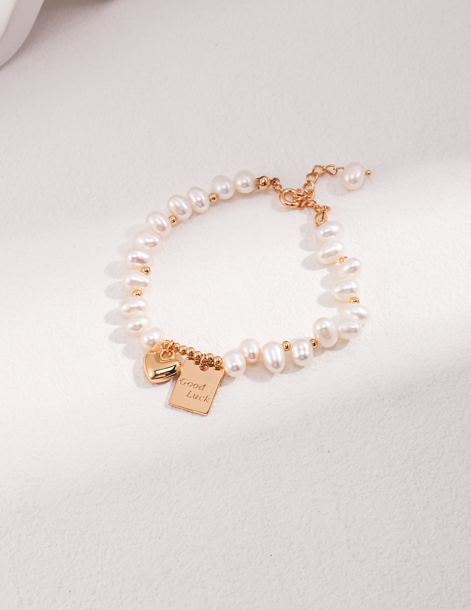 Sterling Silver Lucky Pearl Bracelet | Elegant & Versatile