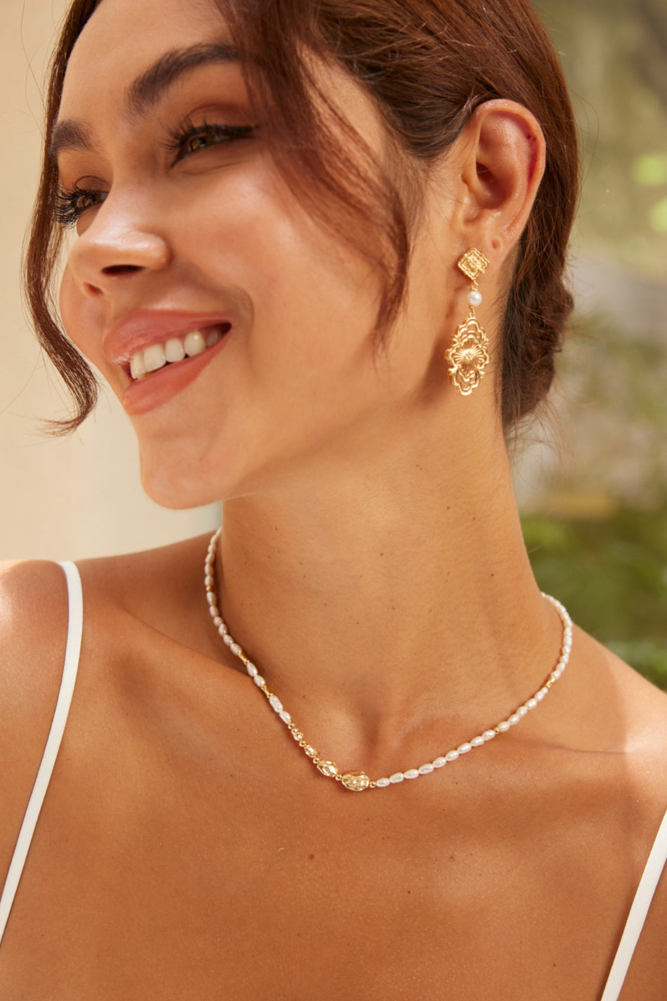 Regal Vintage Middle Eastern-Inspired Sterling Silver Pearl Earrings