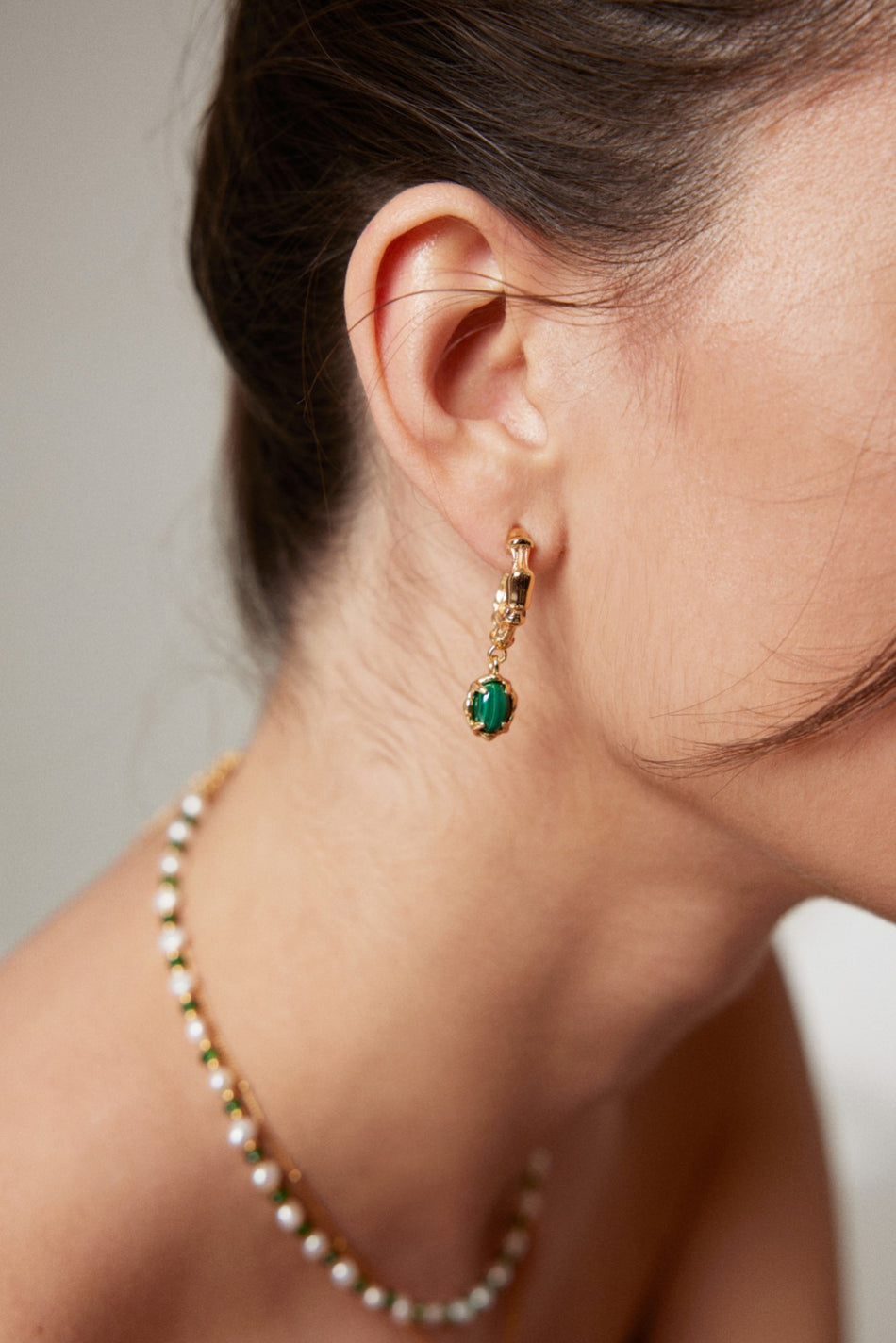 Sterling Silver Malachite Earrings | Timeless Green | Vintage Charm