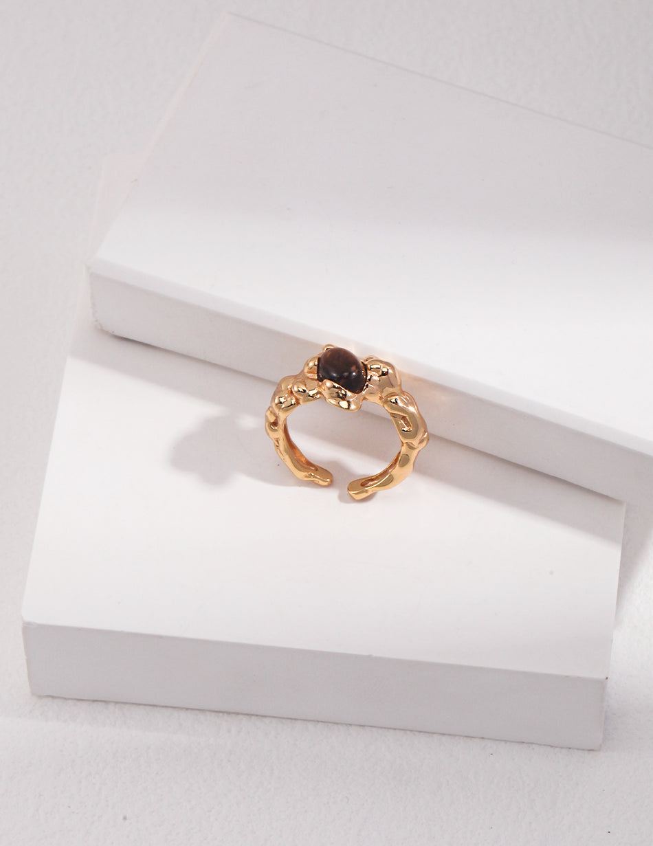 Tiger’s Eye Sterling Silver Ring | Bold & Protective | Vintage Appeal