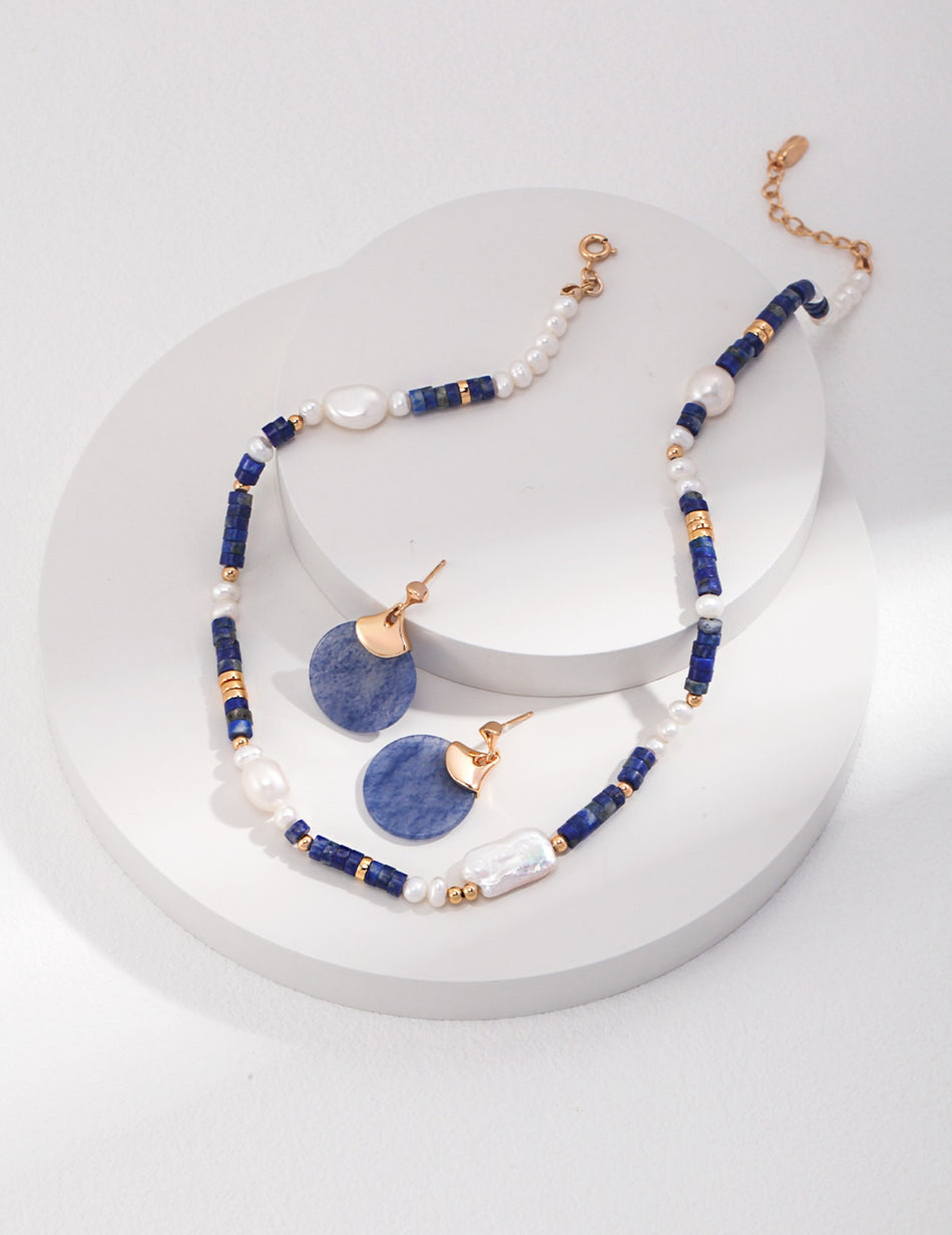 Blue Jade Fan-Shaped Drop Earrings – Elegant & Timeless