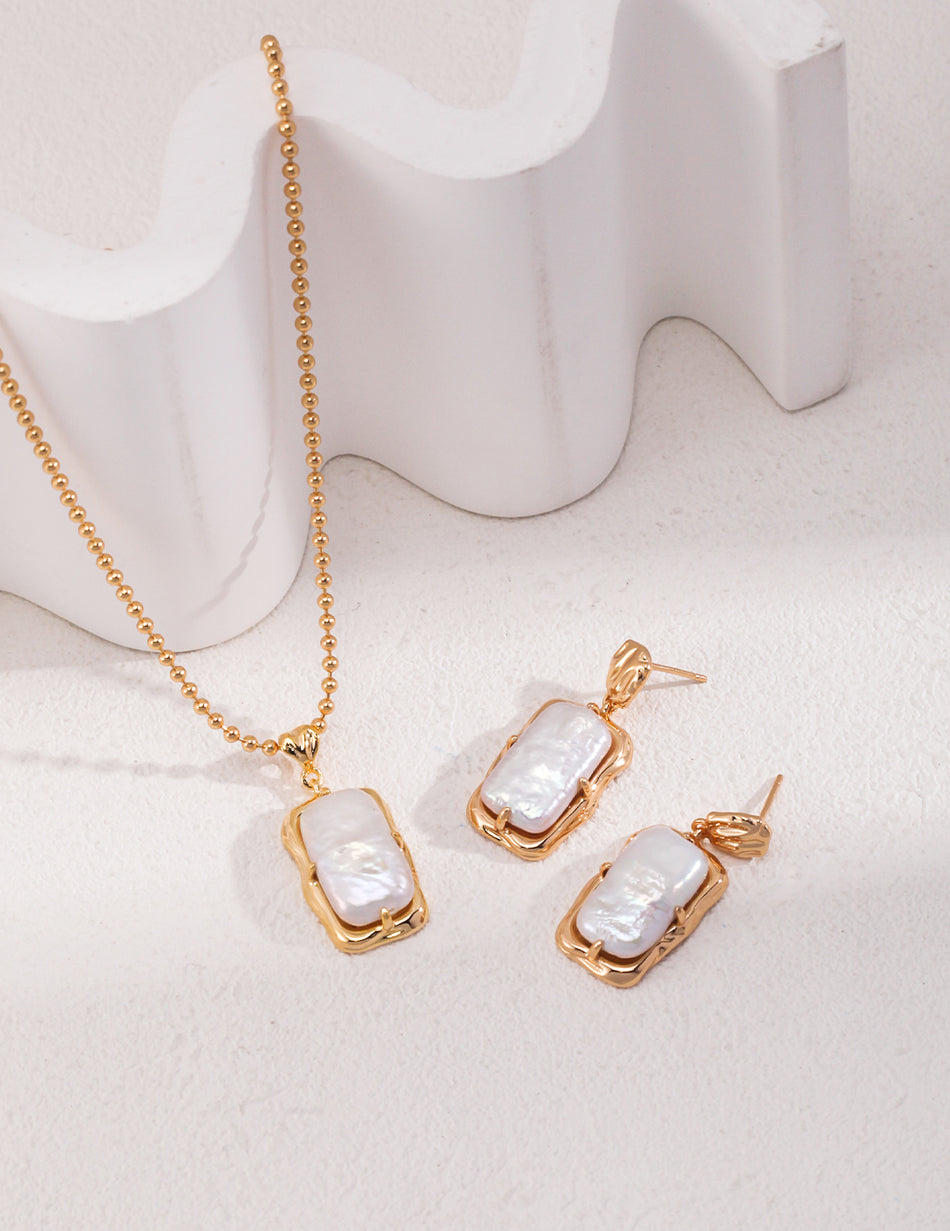 Lustrous Elegance Pearl Jewelry Set | 925 Sterling Silver with Natural Pearls