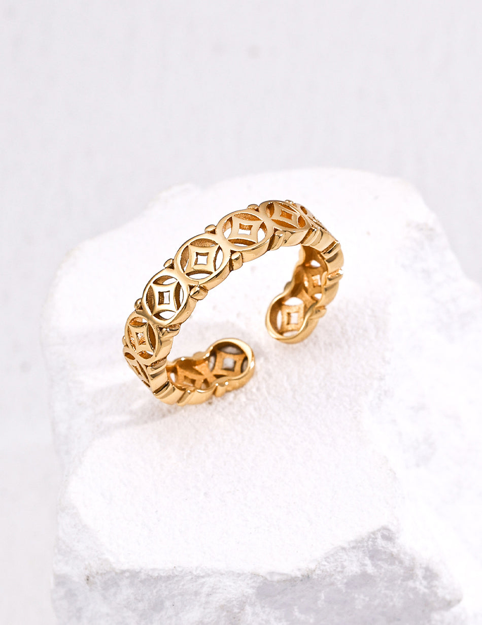 S925 Vintage Openwork Fortune Rings (Couple Or BFF Matching)