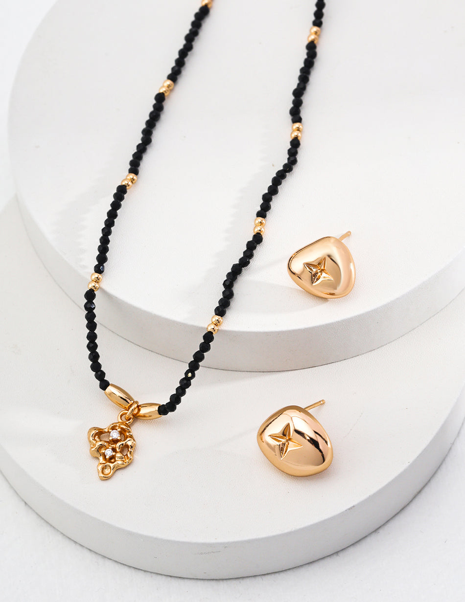 S925 Silver Black Crystal Necklace – Energy Protection & Balance