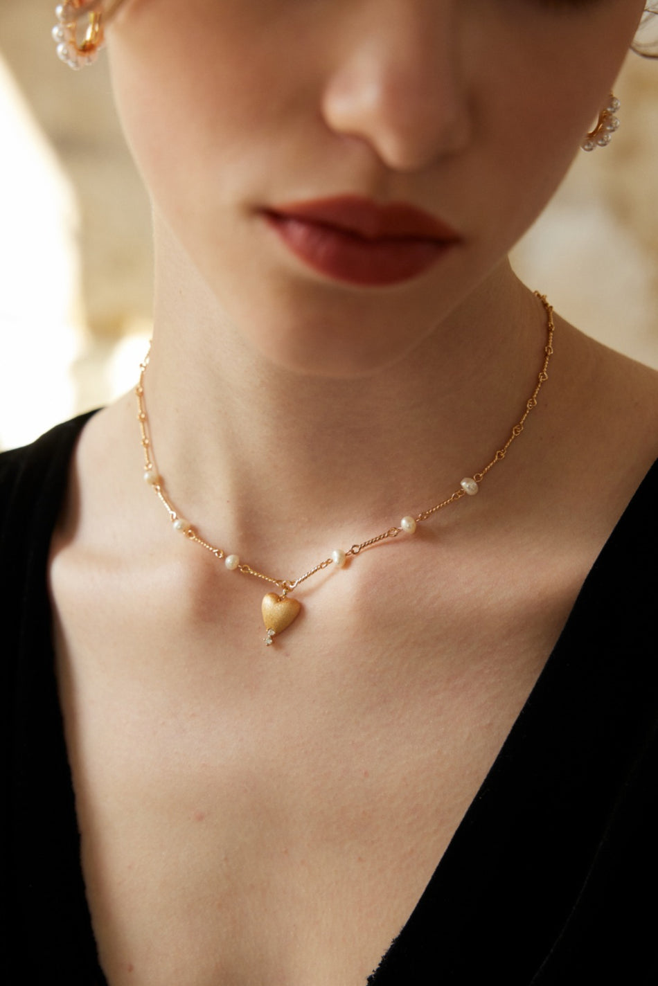 S925 Sterling Silver Natural Pearl Pendant Necklace