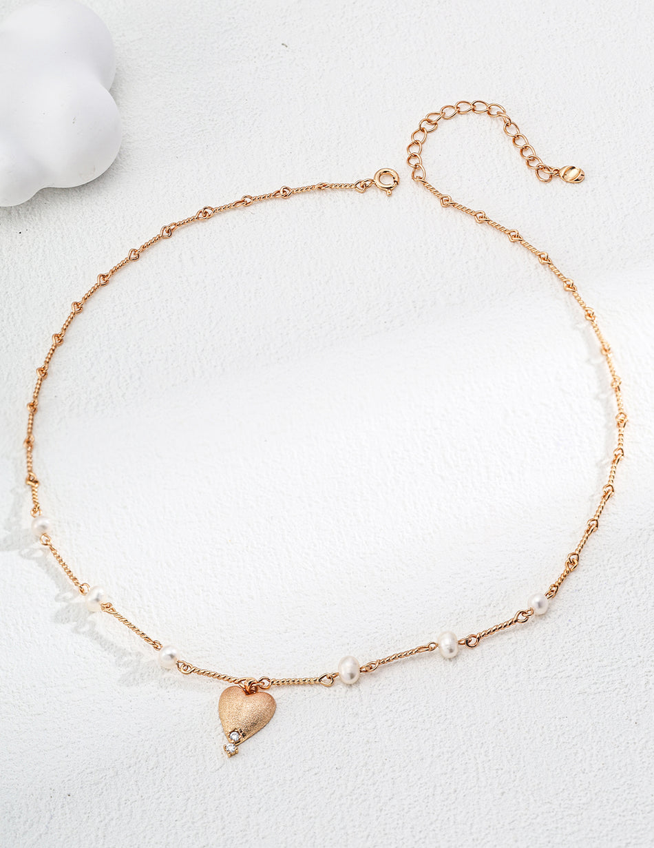S925 Sterling Silver Natural Pearl Pendant Necklace
