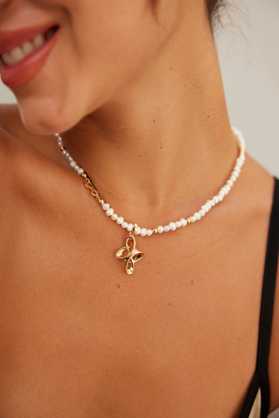 French-Style Freshwater Pearl Sterling Silver Necklace