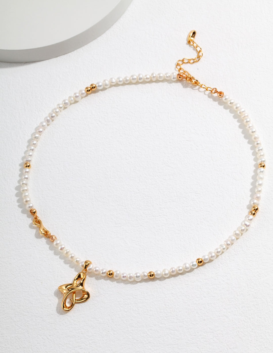 French-Style Freshwater Pearl Sterling Silver Necklace