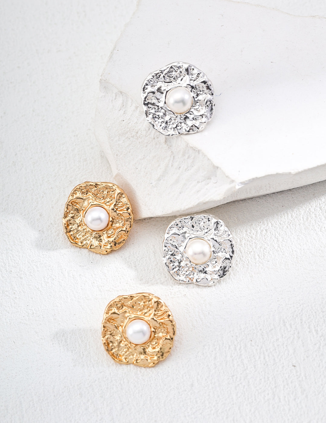 Vintage Natural Pearl Stud Earrings