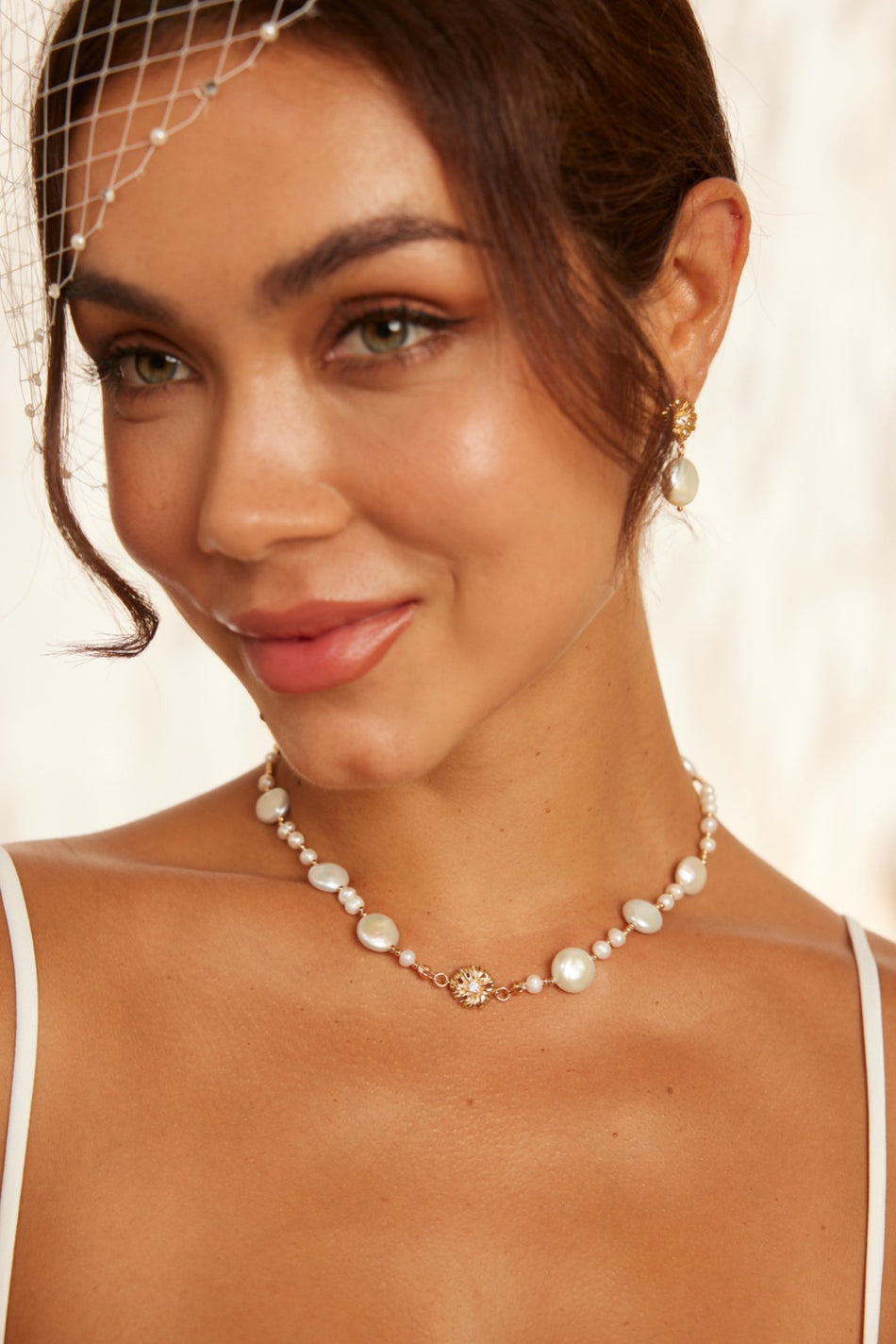 Exquisite Bloom 925 Sterling Silver Natural Pearl Necklace