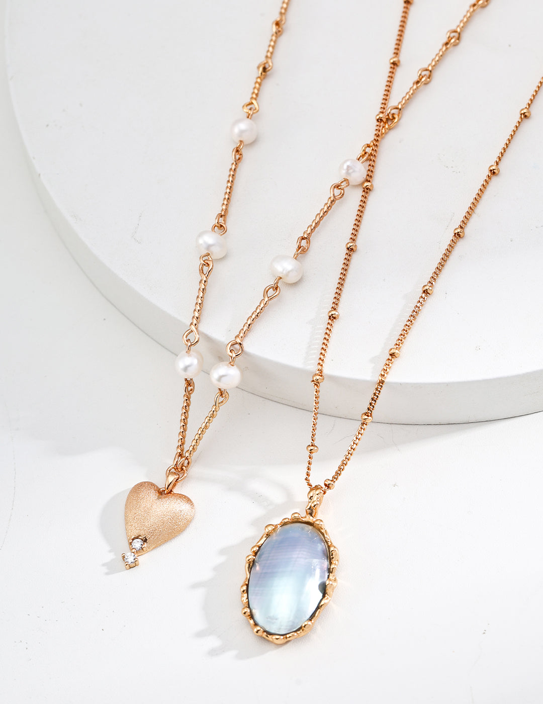 Natural Mabe Pearl 925 Sterling Silver Necklace