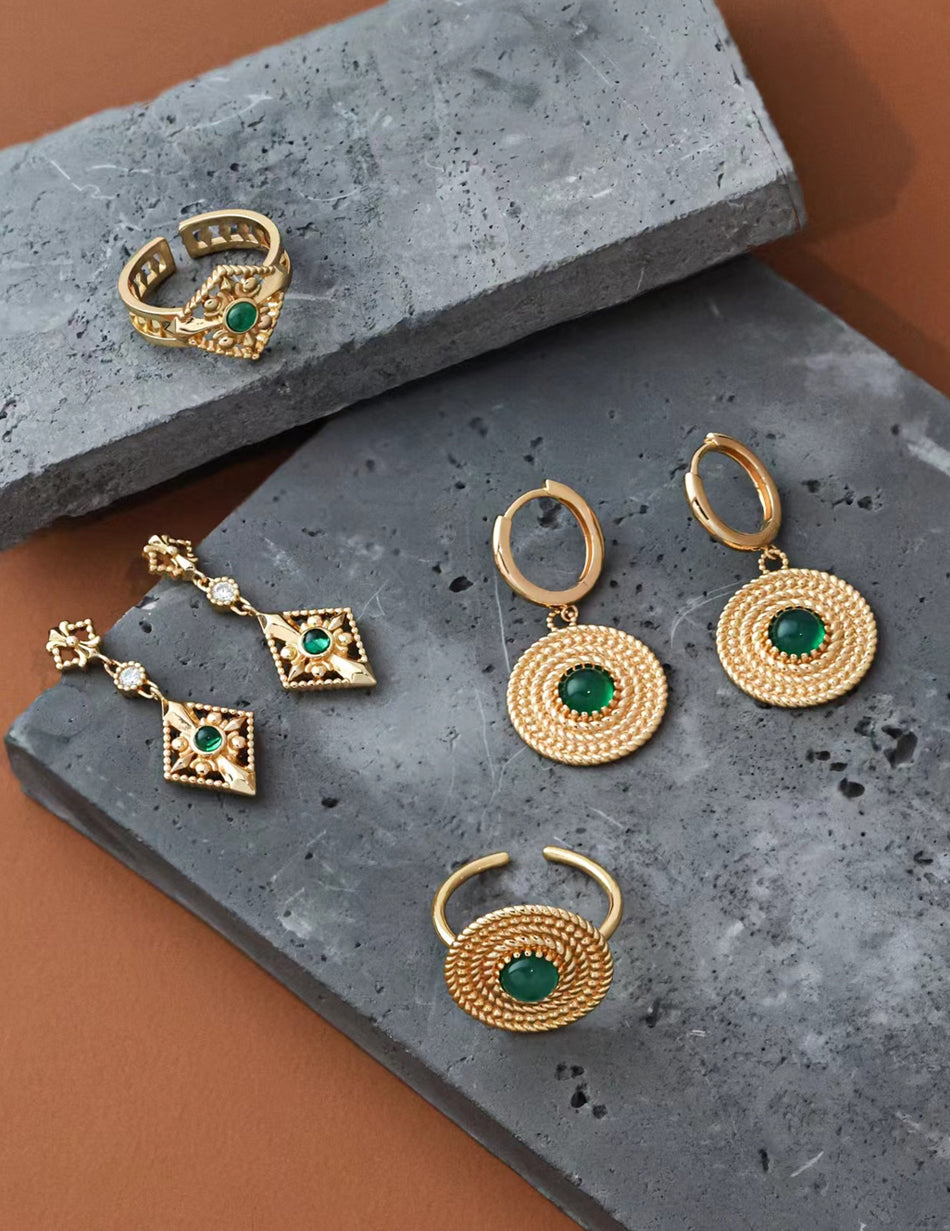 Middle Eastern-Inspired 925 Sterling Silver Jewelry Set