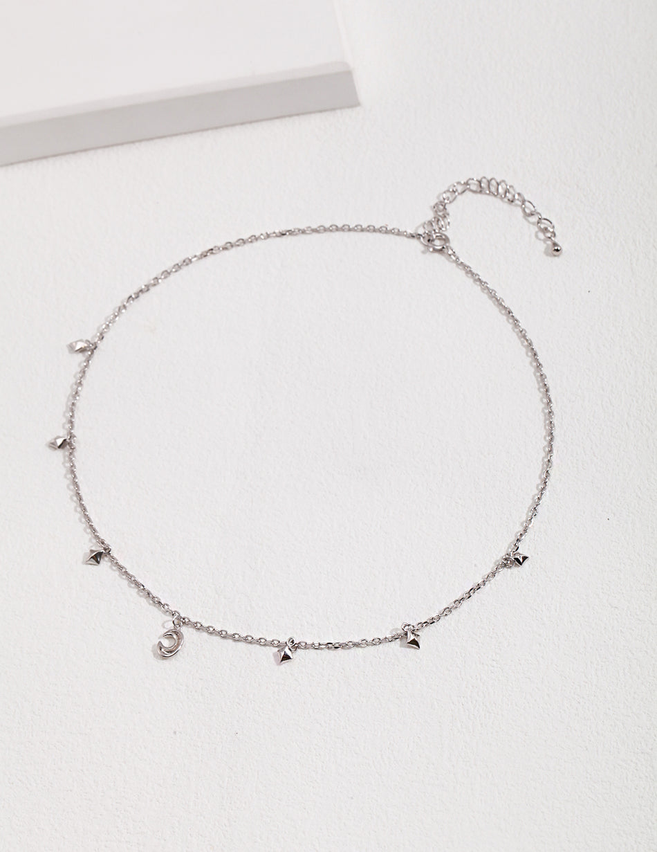 Lunar Orbit Necklace – 925 Silver Moon & Star Charm for Layering