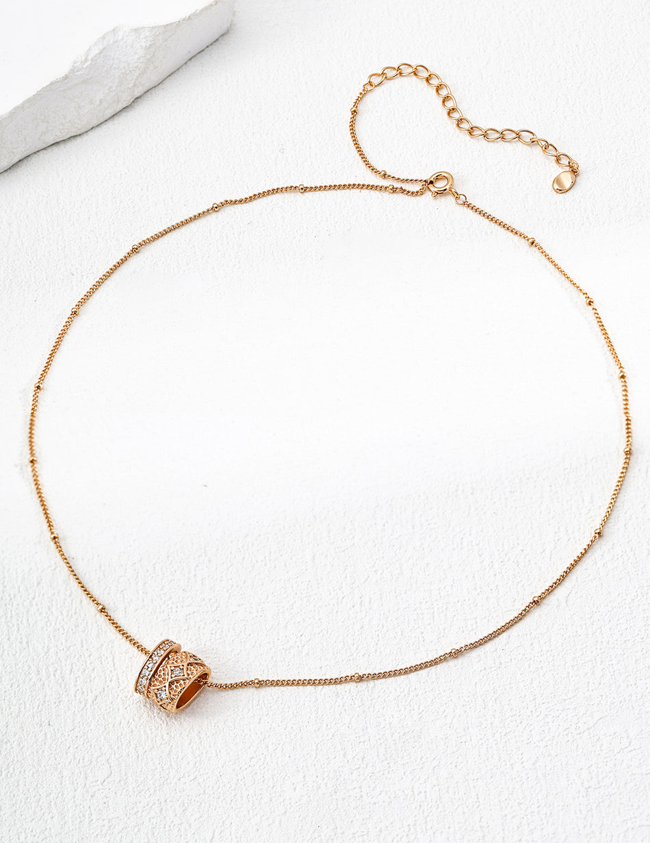 Riviera Glow Set – 925 Silver Necklace & Earrings with Pavé Zircon