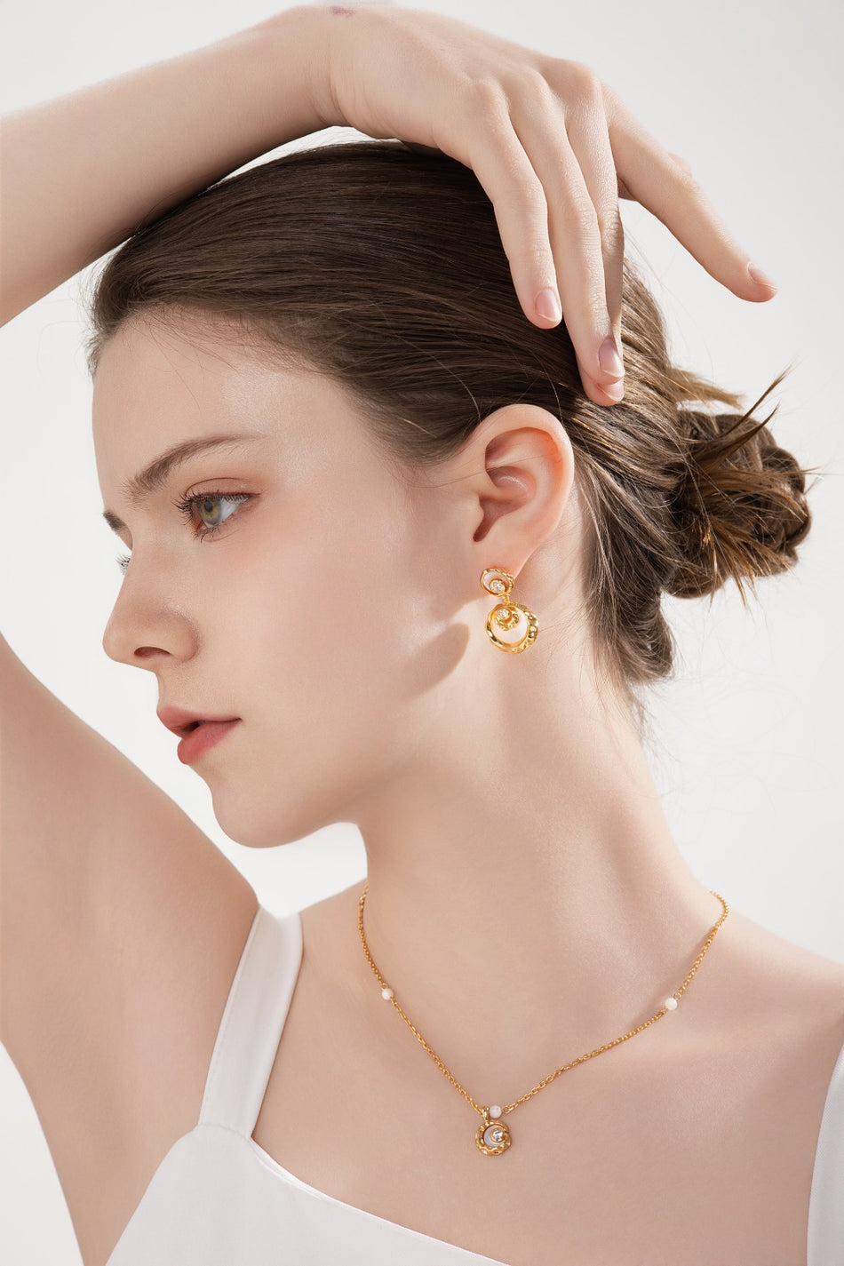 Wave-Inspired Pearl Jewelry Set in S925 Silver – Elegant Gift for Her