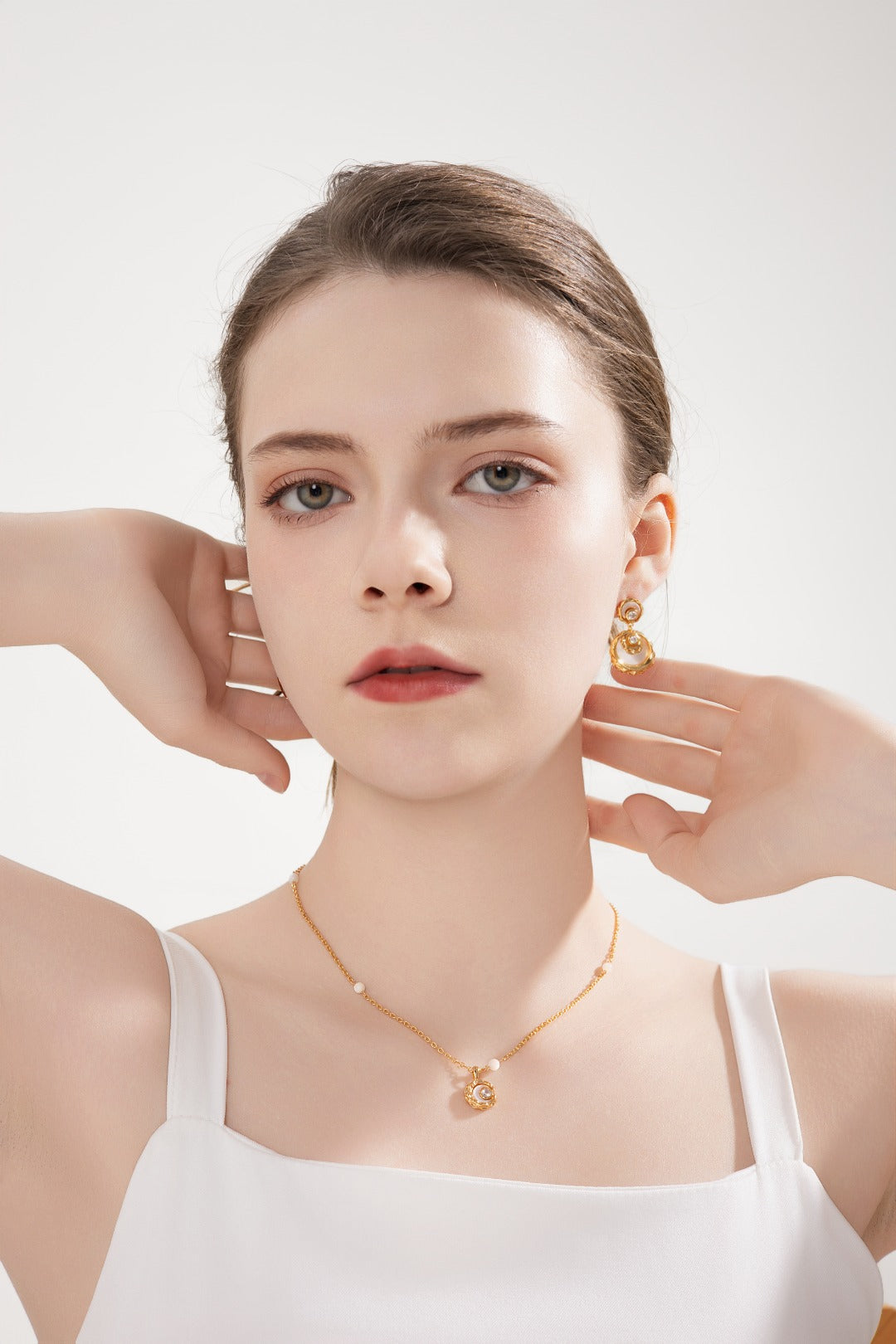 S925 Elegant Wave Pearl Jewelry Set
