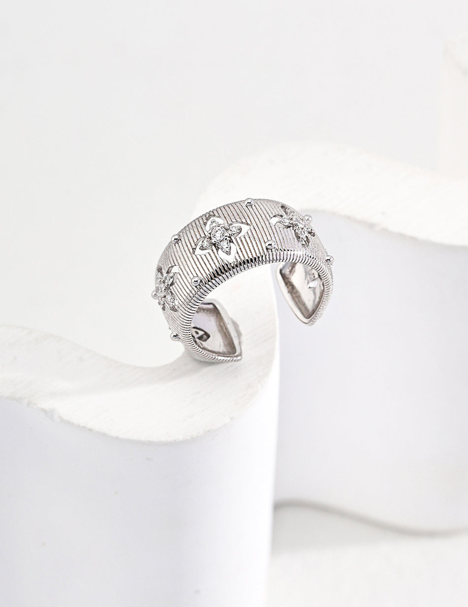 Sterling Silver Minimalist Ring | Vintage Texture | Timeless Elegance